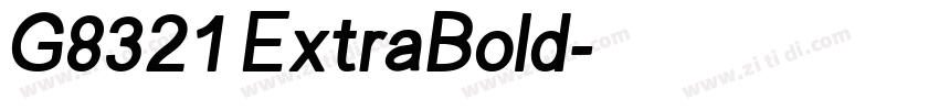 G8321 ExtraBold字体转换